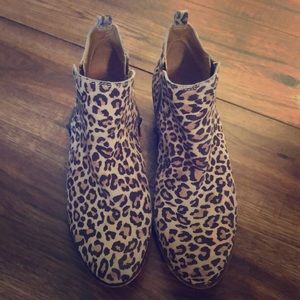 Lucky Brand cheetah print booties